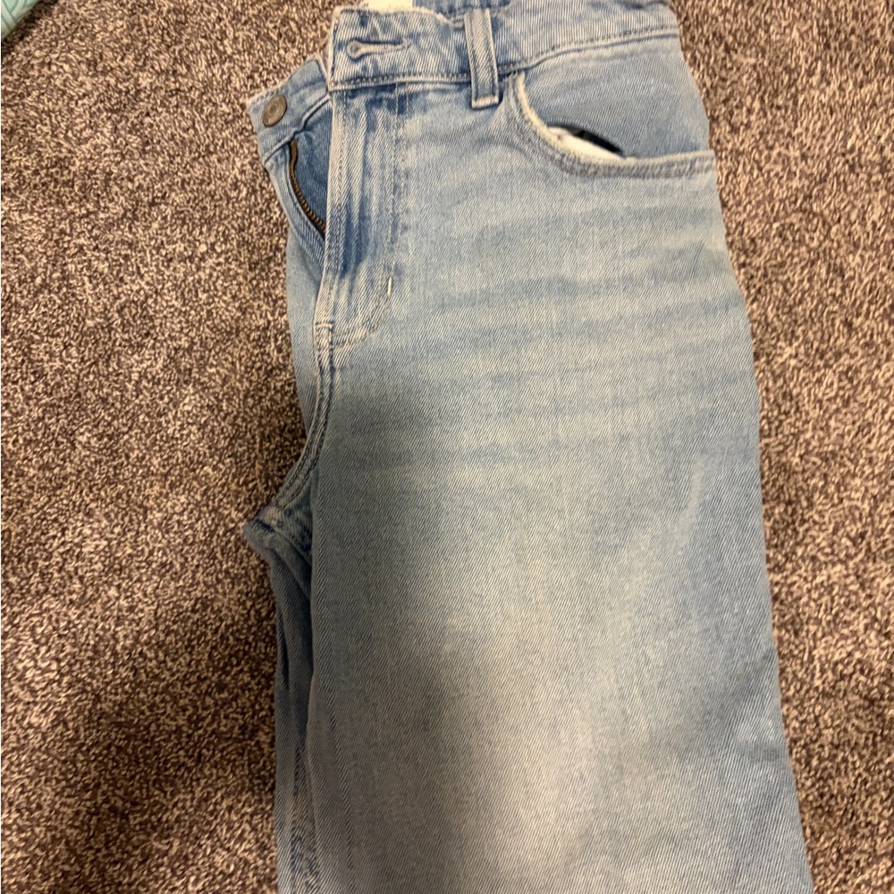 Hollister Women's Straight Leg Jeans - Light Blue